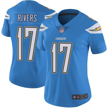 Los Angeles Chargers NFL Football Philip Rivers Electric Blue Jersey Women Limited  #17 Alternate Vapor Untouchable->women nfl jersey->Women Jersey
